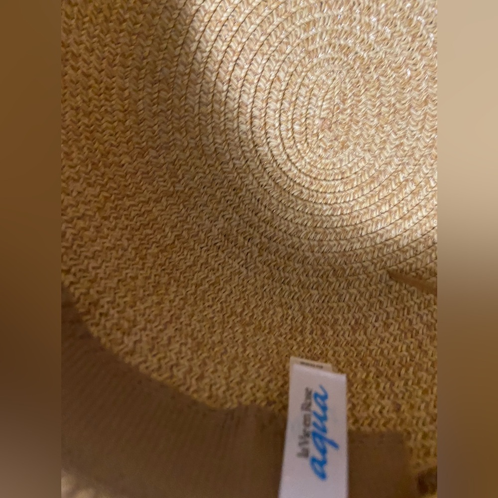 🌟La Vie En Rose Tan and Black Straw Hat with Elegant Ribbon - Picture 8 of 11